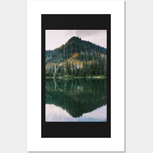 Mountain lake reflection at Lake 22 in Granite Falls,Washington Posters and Art